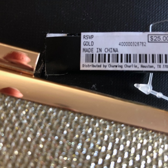 Metallic gold clutch /shoulder evening bag - Picture 3 of 4